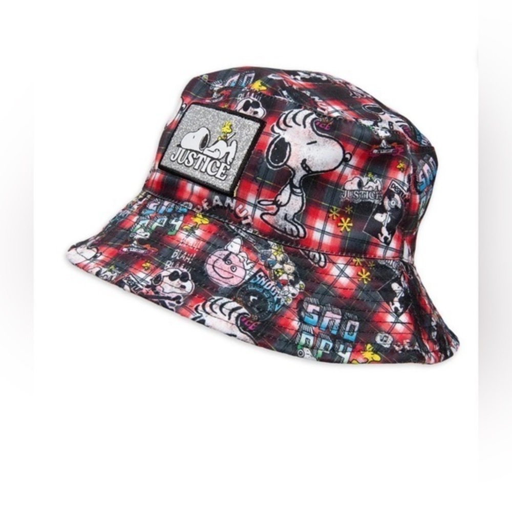 Justice Snoopy Plaid Bucket Hat,Snoopy Hat for girls,Justice Hat for girls